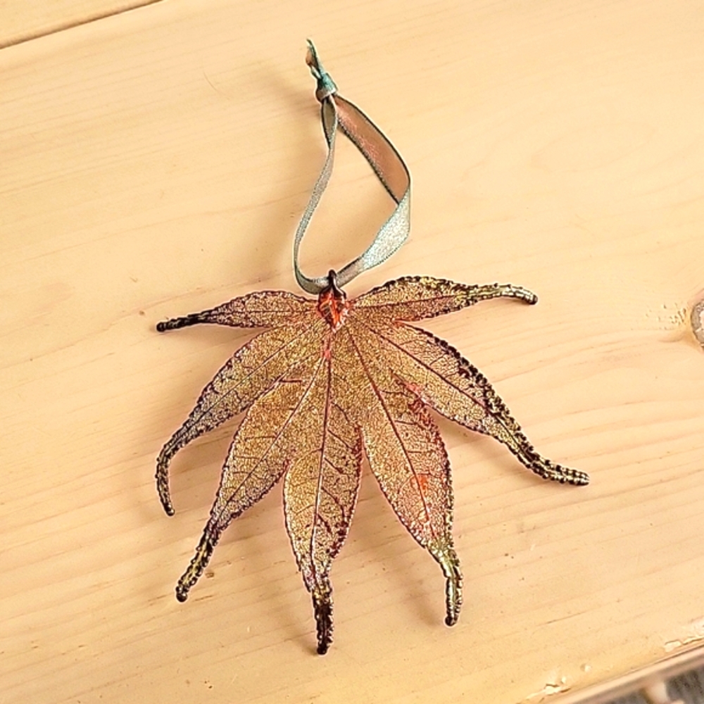 Real Leaf Ornament Dipped in Precious Metals